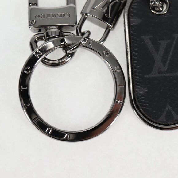 LOUIS VUITTON Eclipse Porte Cles Tab Key Holder metal Silver - Picture 4 of 11